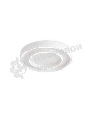 Потолочный светодиодный светильник Ambrella light FL5821 WH белый 55W 3000K/4200K/6400K D600*75 (без ПДУ)