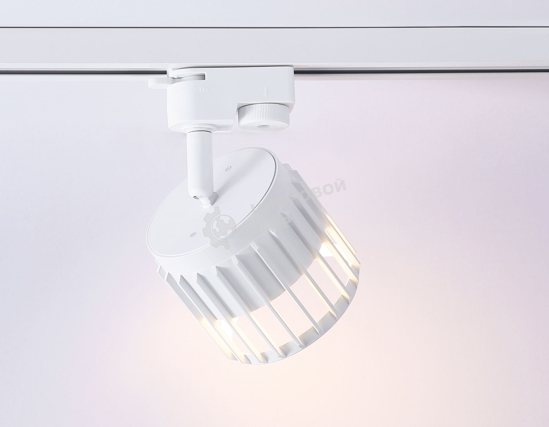 Трековый однофазный светильник Ambrella light GL5348 WH белый GX53 D100*80