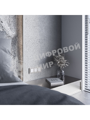 Рамка на 3 поста Senso (дымчатый, стекло soft-touch) W0033117