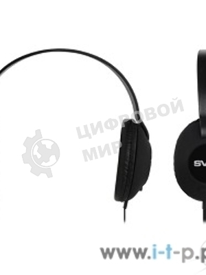 Проводные наушники SVEN AP-310M черный, накладные, jack 3.5 мм, встроенный микрофон