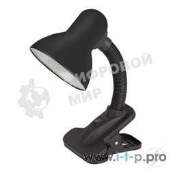 Настольный светильник ЭРА N-102 N-102-E27-40W-BK черный матовый Светильник настольный, цоколь E-27, на прищепке