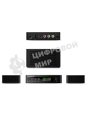 Приставка для цифрового ТВ Starwind CT-200 черный, DVB-T2, DVB-T, DVB-C, HDMI, USB 2.0 х2