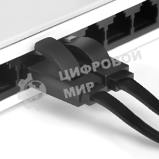 Патч-корд Greenconnect плоский прямой PROF 1.0m UTP медь, cat.6, черный, позолоченные контакты, 30 AWG, Premium ethernet high speed 10 Гбит/с, RJ45, T568B (GCR-LNC616-1.0m)