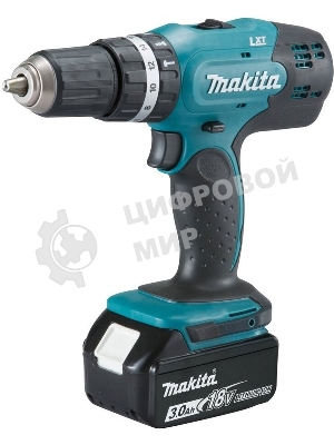 Дрель-шуруповерт Makita DHP453RFE, 18 В, 3 Ач, 42 Нм, щеточный