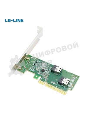 Адаптер для SSD PCIe x8 to Two SlimSAS SFF-8654 4i Adapter