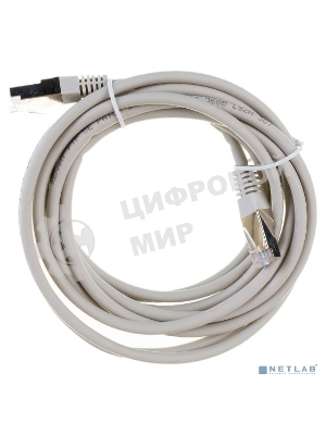 Пaтч-корд F/UTP Rexant, cat. 5e, RJ45-RJ45, экранированный, 24AWG, LSZH, серый, 3м