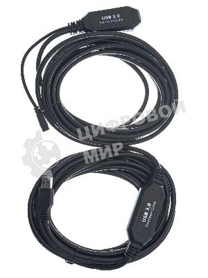 Кабель-адаптер USB3.0-repeater, удлинительный активный Am-->Af 10м VCOM