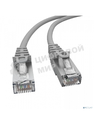Патч-корд NTSS PREMIUM 2xRJ45/8P8C, T568B FTP CAT5e LSZH 2 метра, серый NTSS-PC-PM-FTP-RJ45-5e-2.0-LSZH-GY