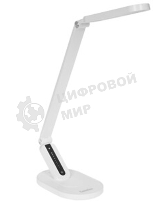 Настольный светильник Camelion KD-859 C01 белый LED (Свет-к наст.10Вт,230В,750лм,сенс.рег.ярк и цвет.темп,USB-5В,1А)