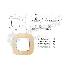 Рамка OMEGA Radian (Шампань Стекло органическое) 3-ая OF320603