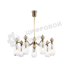 Люстра Ambrella light LH53287/7 BS/CL латунь/прозрачный E14*7 max 40W D815*900