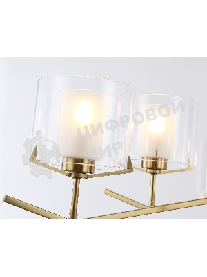 Люстра Ambrella light LH57008/6 BS/FR латунь/белый матовый E14/6 max 40W D850*420
