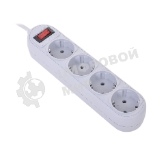 Сетевой фильтр Defender ES Lite, 1.8 м, 4 розетки, серый