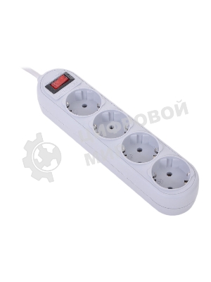 Сетевой фильтр Defender ES Lite, 1.8 м, 4 розетки, серый