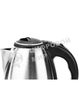 Чайник электрический Centek CT-0035 матовый, металл, 1,5 л, 2000 W, хромированная вставка на крышке
