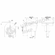 Выключатель клавишный Rexant круглый 12V 16А (3с) ON-OFF черный с красной подсветкой