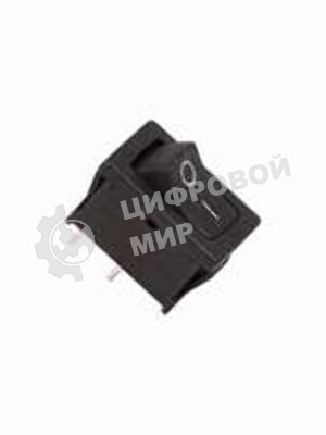 Выключатель клавишный Rexant 250V 6А (2с) ON-OFF черный Mini