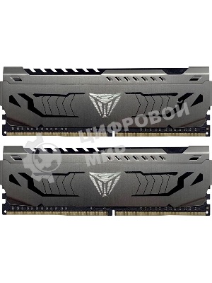 Оперативная память Patriot Viper Steel, DDR4, 16GB (2x8 GB), 3733 MHz, CL17, DIMM, радиатор, черный