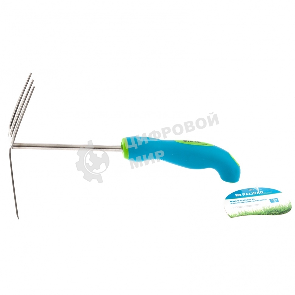 Мотыжка комбинированная Palisad PREMIUM PLUS 70х290 мм, нерж. сталь, двухкомпонентная рукоятка