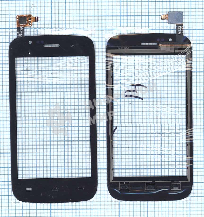 Сенсорное стекло (тачскрин) для Explay A400, черное