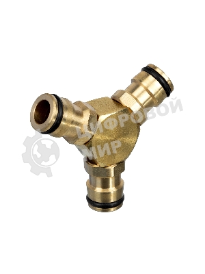 Тройник Palisad для разветвления или соединения, штуцерный, латунный