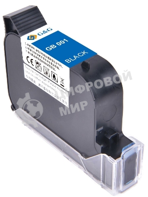 Картридж струйный G&G Gb-001BK черный сольвентный (42 мл) для G&G GG-HH1001B