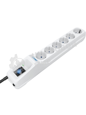 Сетевой фильтр Pilot L GP 6 розеток (5 евро + 1GP) 7 м/Surge protector Pilot L GP 6 outlets (5 EUR + 1GP) 7 m белый