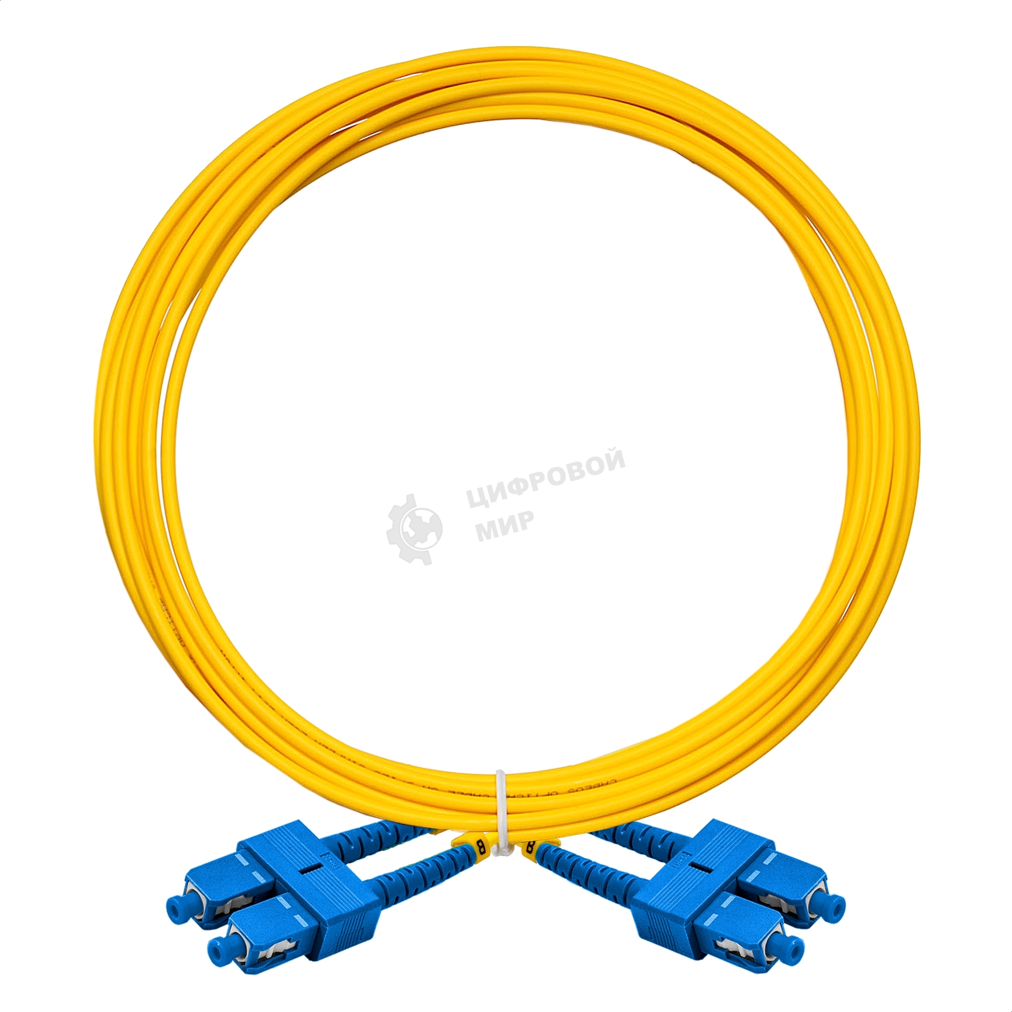 Патч-корд волоконно-оптический ExeGate FC-D-9-SC-SC-3M-LSZH (Шнур ВО SM 9/125 (OS2/G.652.D), SC/UPC-SC/UPC, Duplex, LSZH, 3м)
