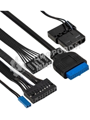 Планка портов в корпус 2xUSB 3.0 ExeGate BrctUSB3-2A (USB 3.0 20pin (IDC 20pin F) --> 2x USB 3.0 Af, кабель 20 см)