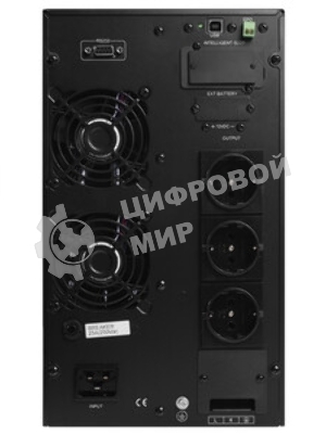 Источник бесперебойного питания Powerman Online 3000VA/2400W, 220V, Tower, Out: 3xShuko, черный*Online3000