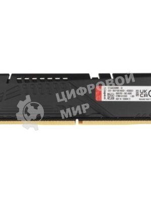 Оперативная память Kingston Fury Beast, DDR5, 32GB (1x32GB), 6000 MHz, CL36, с радиатором, черный