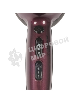 Фен Delta DL-0937 черный/бордовый, 2000 Вт, ионизация