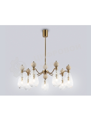 Люстра Ambrella light LH53287/7 BS/CL латунь/прозрачный E14*7 max 40W D815*900