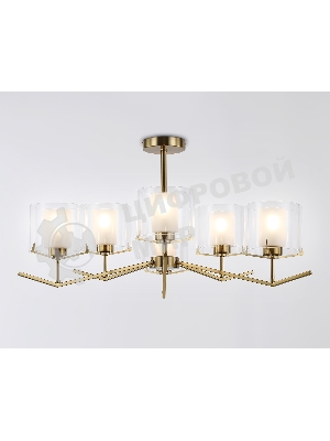 Люстра Ambrella light LH57008/6 BS/FR латунь/белый матовый E14/6 max 40W D850*420