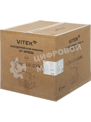 Посудомоечная машина Vitek VT-DT202, белый, 45.4 см, 3 компл., сушка конденсационная, 58 дБ, класс A+