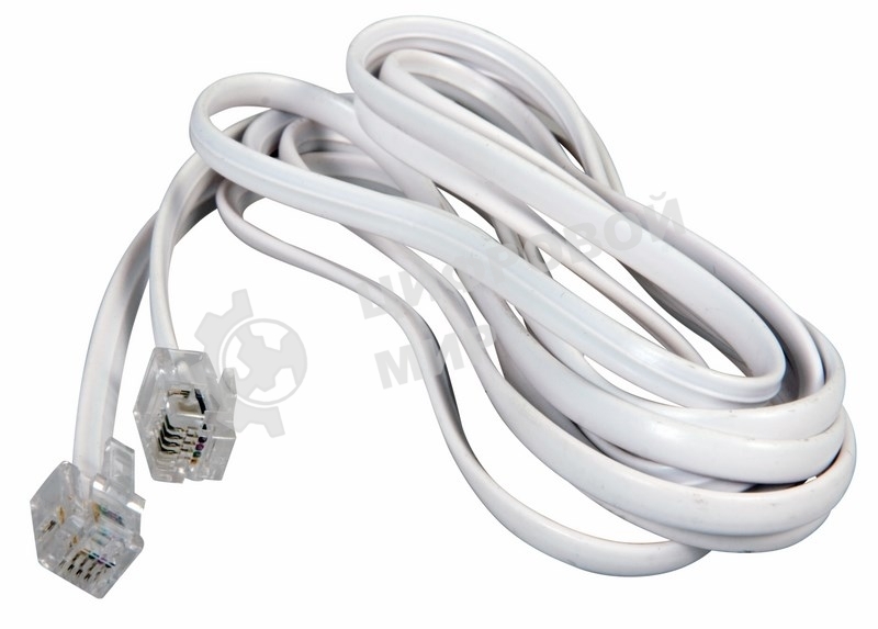 Телефонный шнур Rexant удлинитель RJ-11(6P-4C), длина 2 м., белый