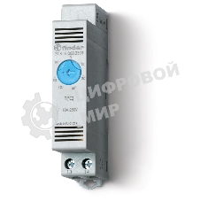 Термостат щитовой для включения охлаждения диапазон температур 0…+60 град. С; 1NO 10А модульный 17.5 мм IP20 FINDER 7T8100002303