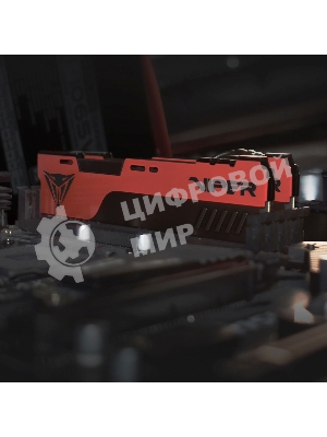 Оперативная память Patriot Viper Elite II, DDR4, 32GB (1x32 GB), 3200 MHz, CL18, DIMM, радиатор, красный, черный