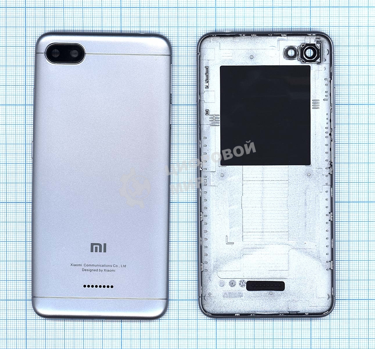 Задняя крышка для Xiaomi Redmi 6A серая
