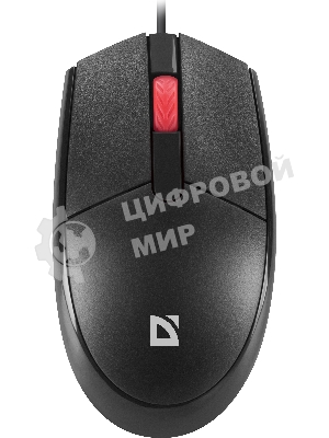 Мышь проводная Defender Delta MM-523 черный, 1000 dpi, USB, кнопки - 3