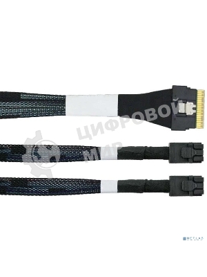 Кабель LR-Link SlimSAS x8 to 2 x miniSAS HD (SFF-8654 x8 - 2 x SFF-8643) Cable, 800мм