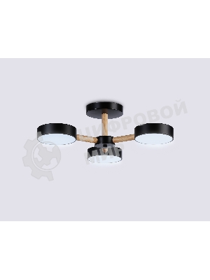 Светильник Ambrella light FL4823/3 BK черный 3000K-6400K 40W D580*160 (ПДУ ИК)