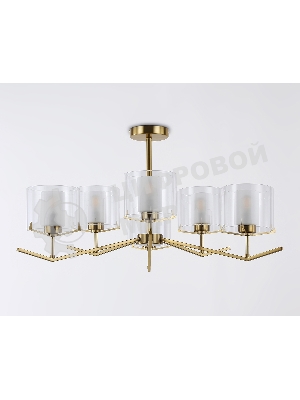 Люстра Ambrella light LH57008/6 BS/FR латунь/белый матовый E14/6 max 40W D850*420