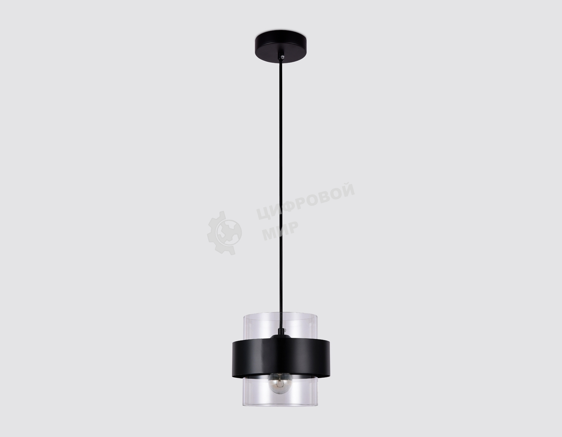 Светильник Ambrella light TR3646 BK/CL черный/прозрачный E27 max 40W D180*950