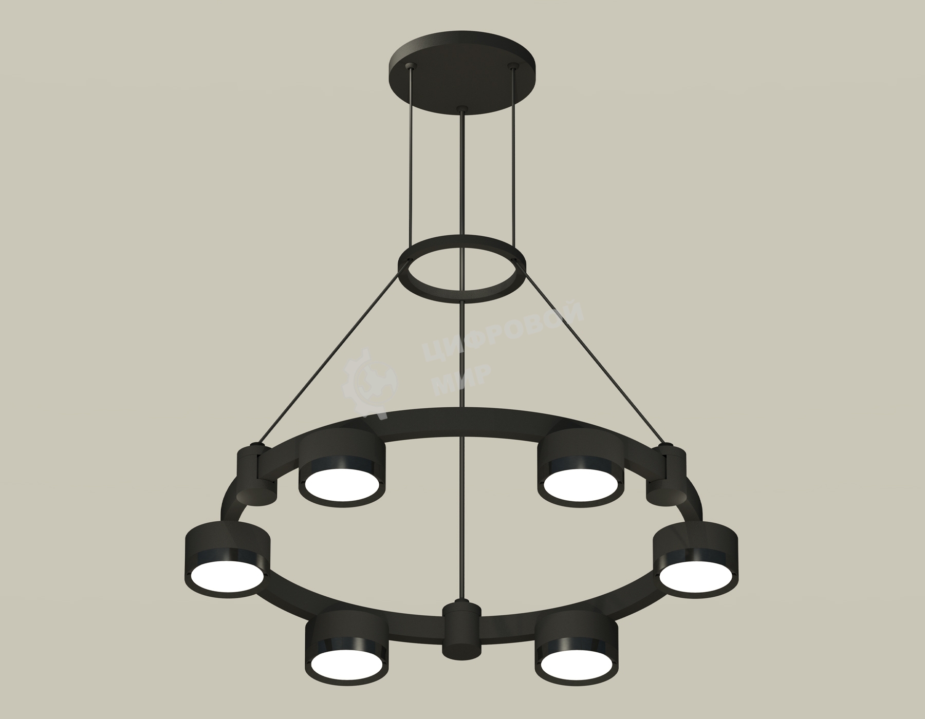 Светильник Ambrella light XR92051100/6 SBK/PBK черный песок/черный полированный GX53 (A9205,C9232,N8113)