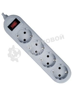 Сетевой фильтр Defender ES Lite, 1.8 м, 4 розетки, серый