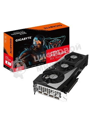 Видеокарта Gigabyte AMD Radeon RX 7600 GAMING OC, 8 GB GDDR6, 128 bit, 2xDisplayPort, 2xHDMI, GPU 1720 MHz