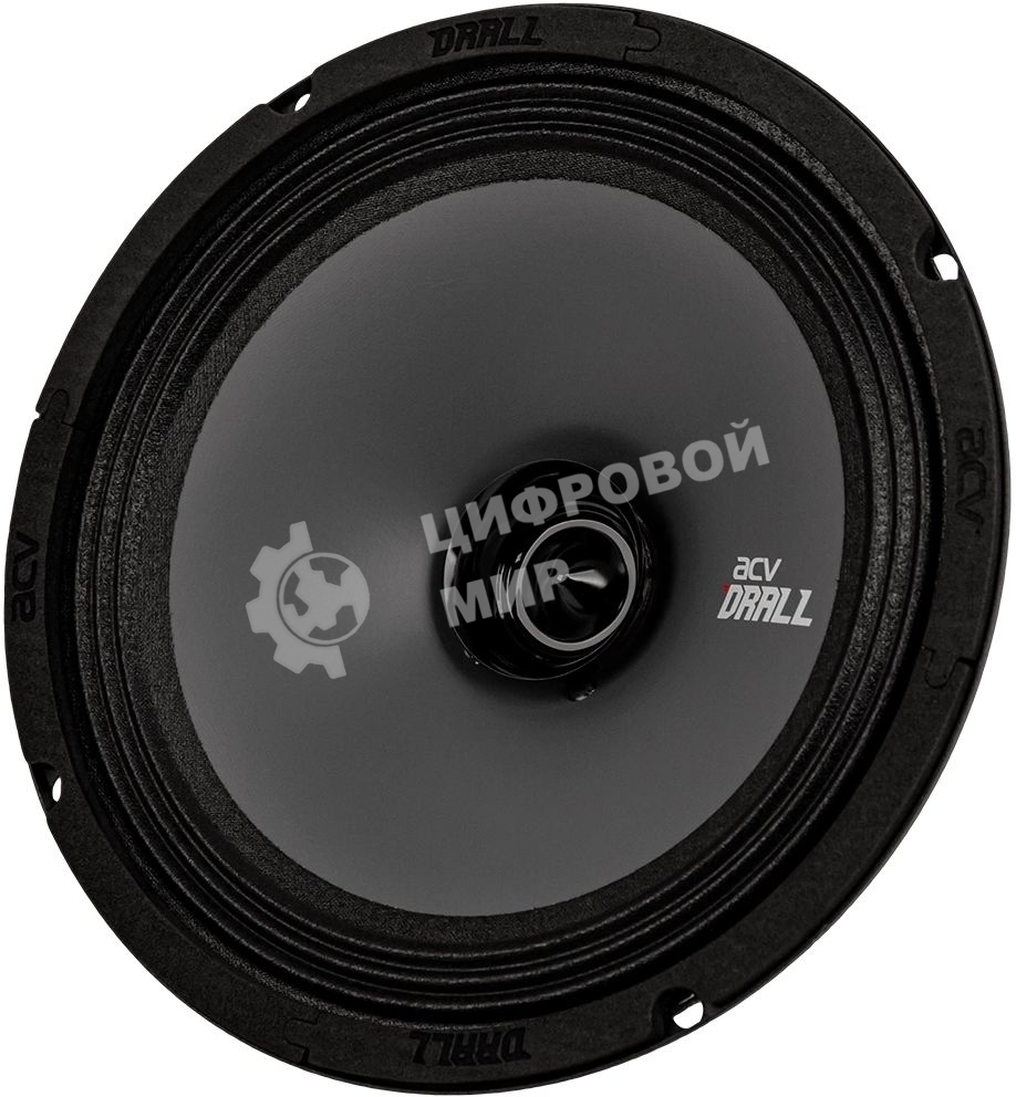 Колонки автомобильные ACV DRALL DR8 (без решетки) 300Вт 96дБ 3Ом 20 см (8 дюйм) (ком.: 2 кол.) широкополосные однополосные