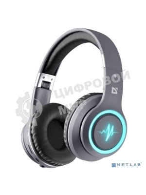 Беспроводная гарнитура Defender FreeMotion B571 серый, накладные, Bluetooth + проводной, складная конструкция, до 9 ч