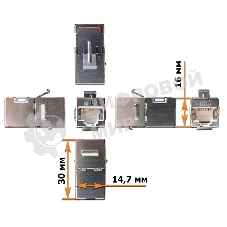 Модуль Lanmaster LAN-KCP45S6A RJ-45 Screened Cat 6A Keystone
